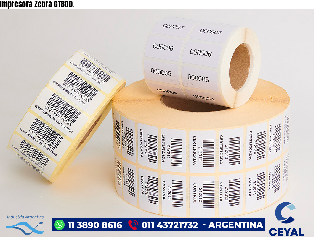 Impresora Zebra GT800.