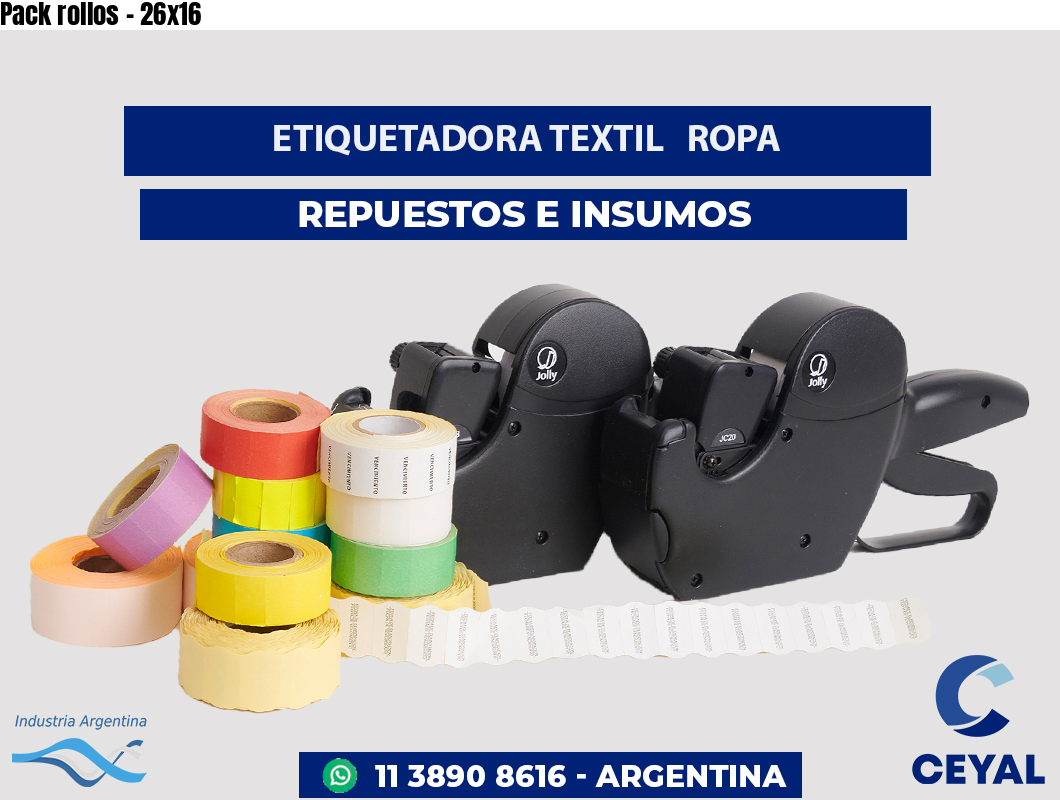 Pack rollos - 26x16