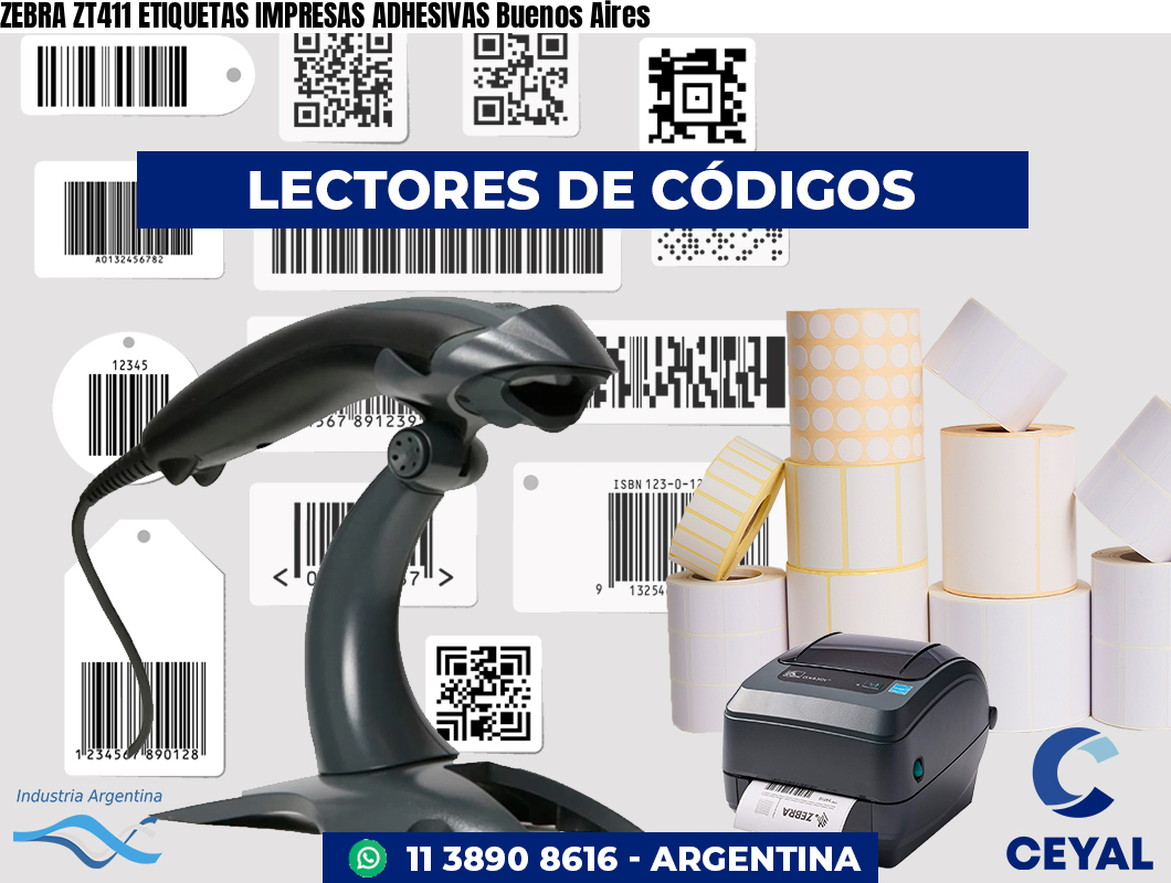 ZEBRA ZT411 ETIQUETAS IMPRESAS ADHESIVAS Buenos Aires