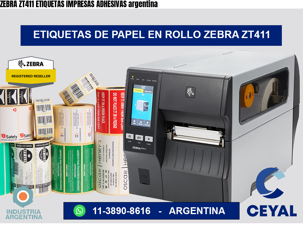 ZEBRA ZT411 ETIQUETAS IMPRESAS ADHESIVAS argentina