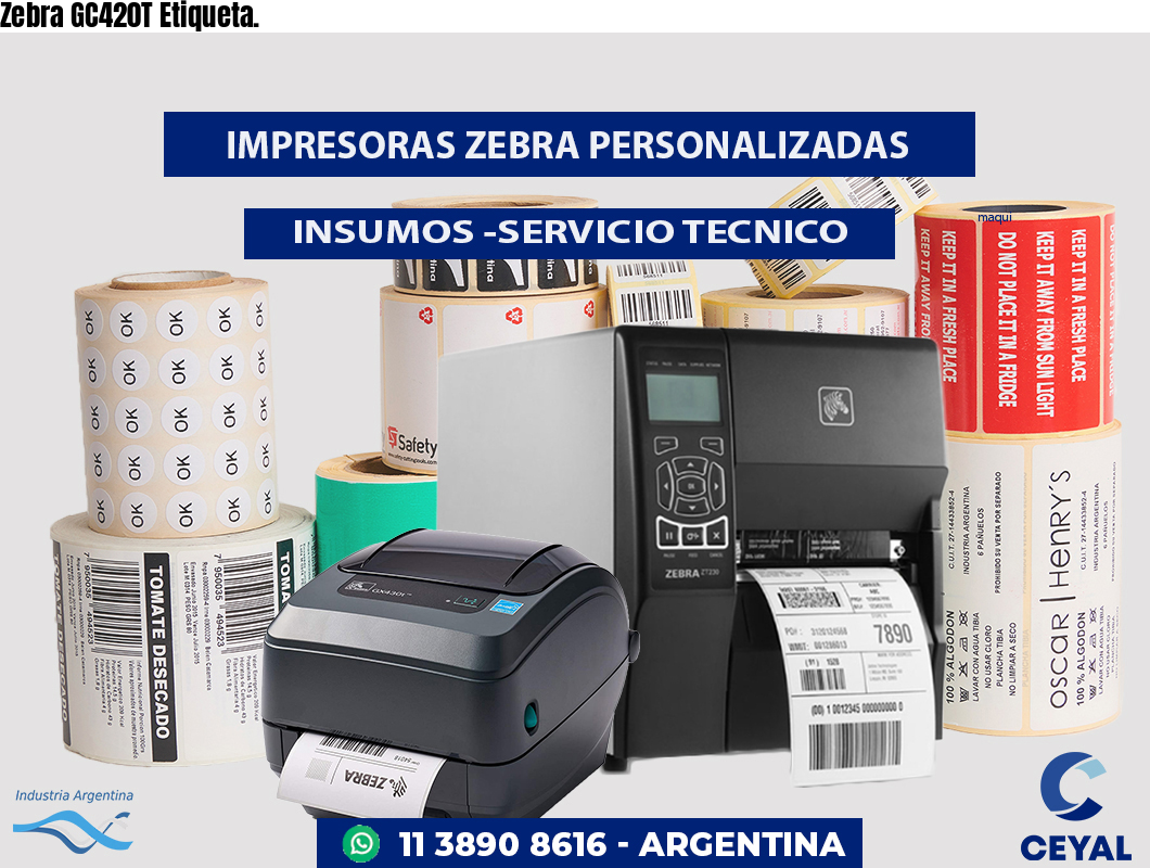 Zebra GC420T Etiqueta.