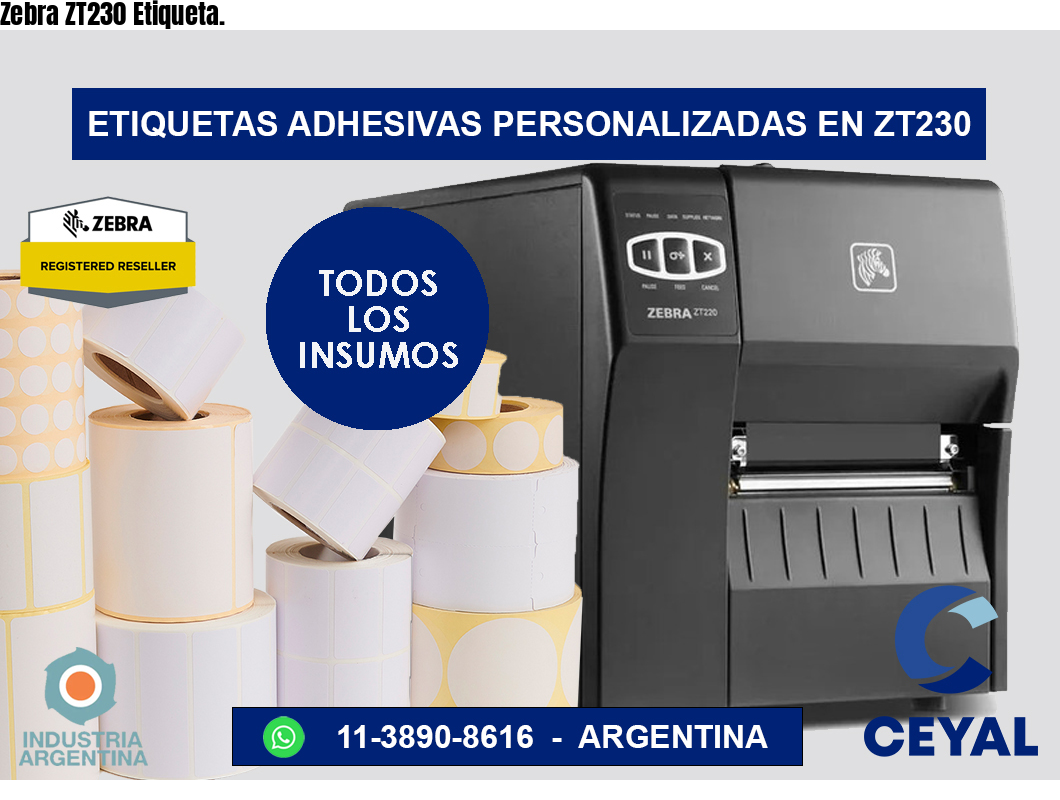 Zebra ZT230 Etiqueta.