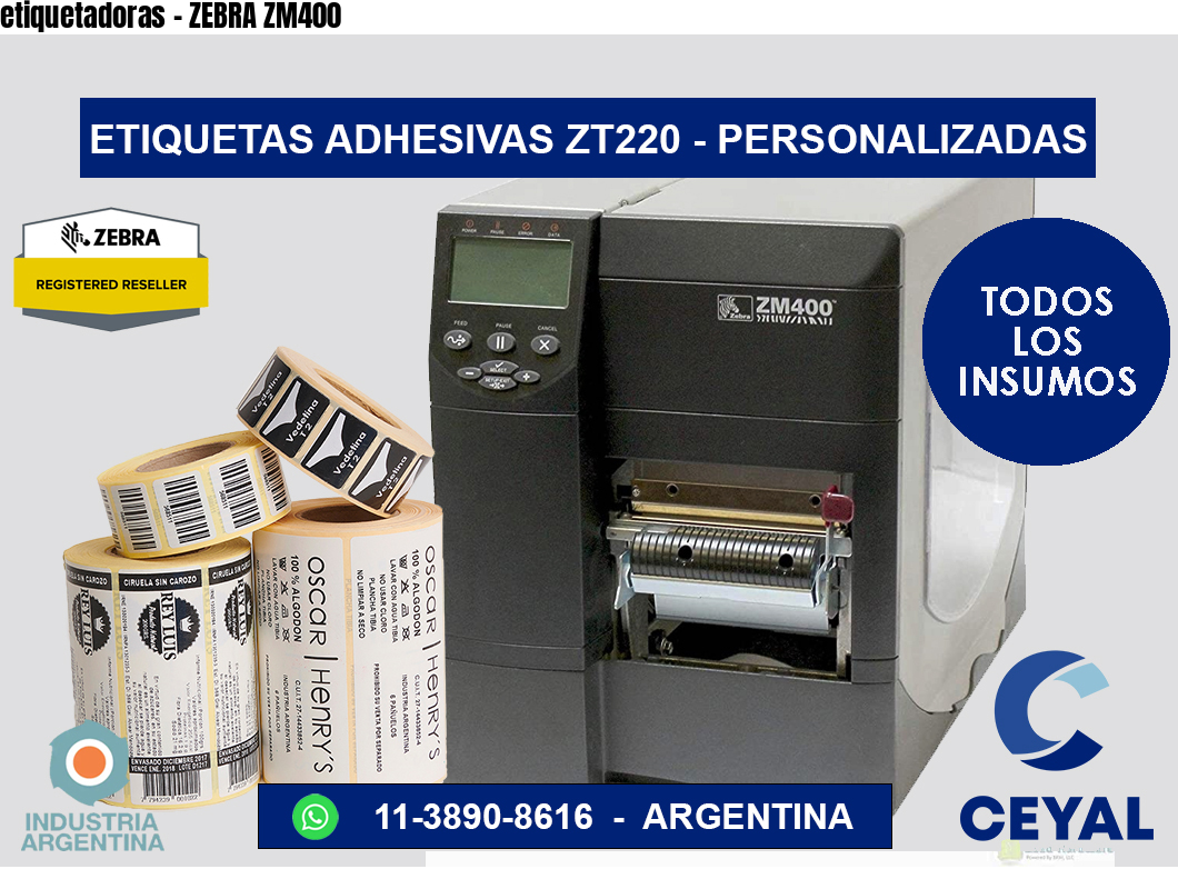 etiquetadoras – ZEBRA ZM400