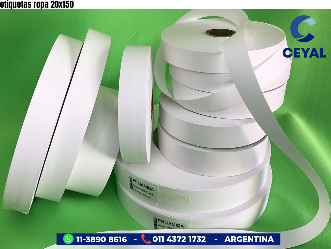etiquetas ropa 20x150