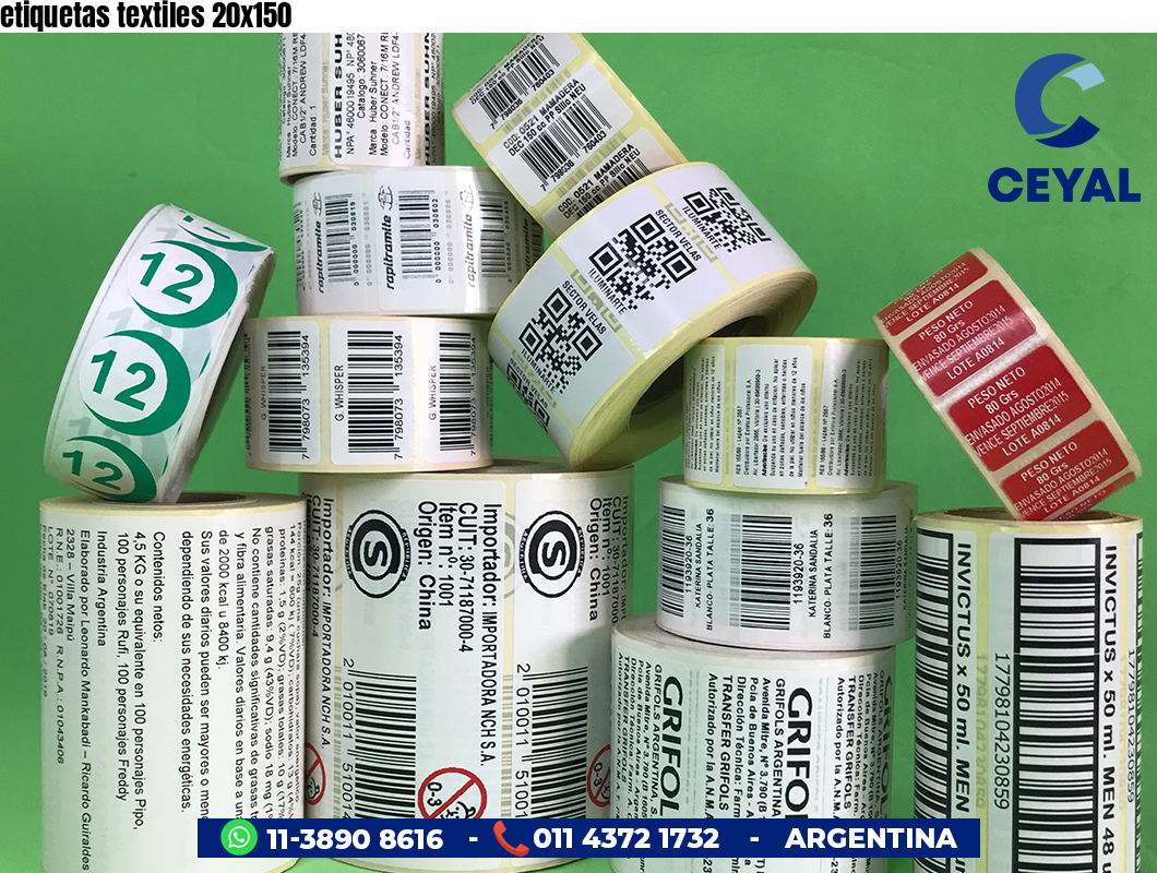 etiquetas textiles 20x150