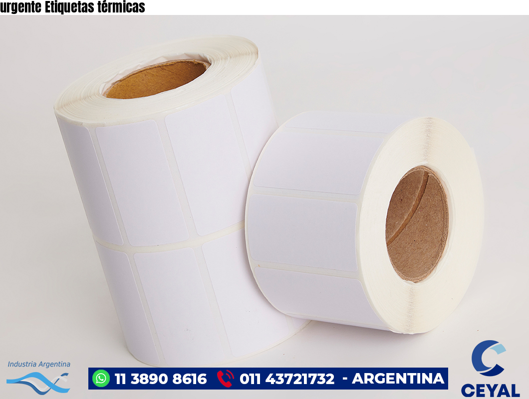 urgente Etiquetas térmicas