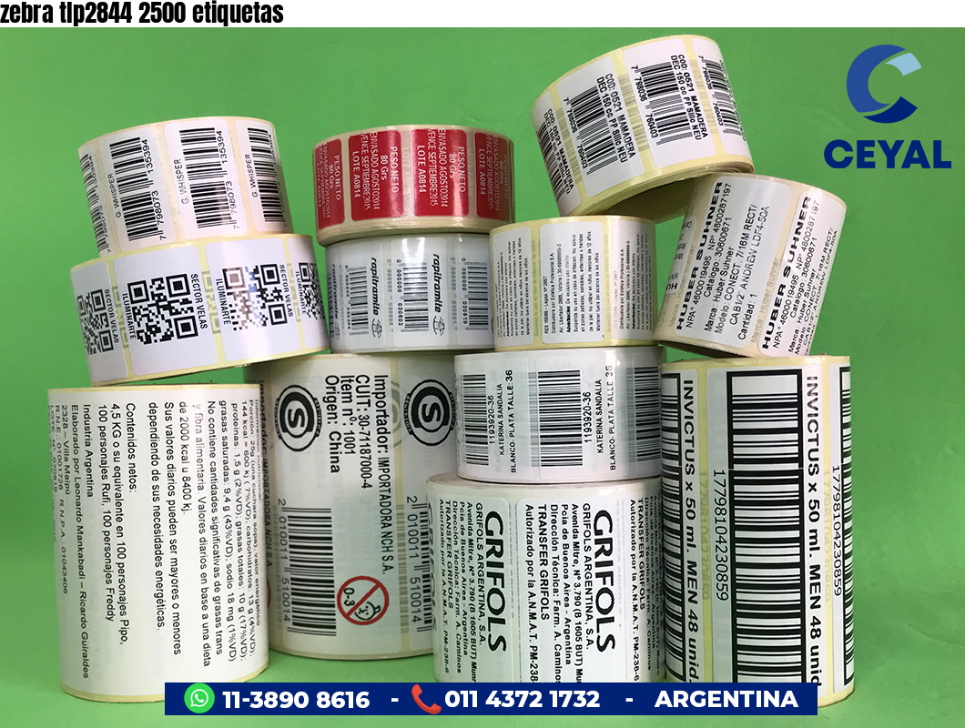 zebra tlp2844 2500 etiquetas