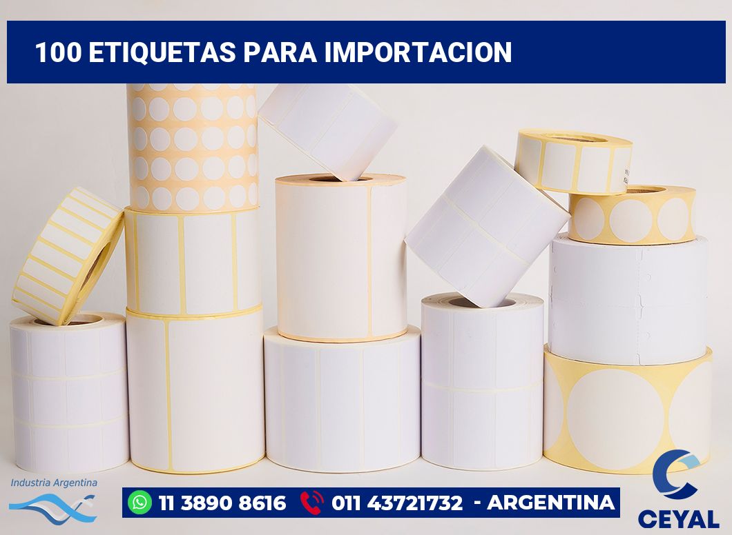 100 Etiquetas para importacion