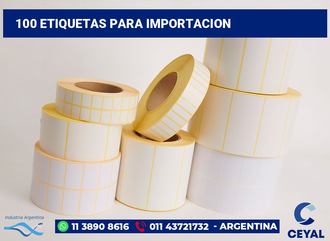 100 Etiquetas para importacion