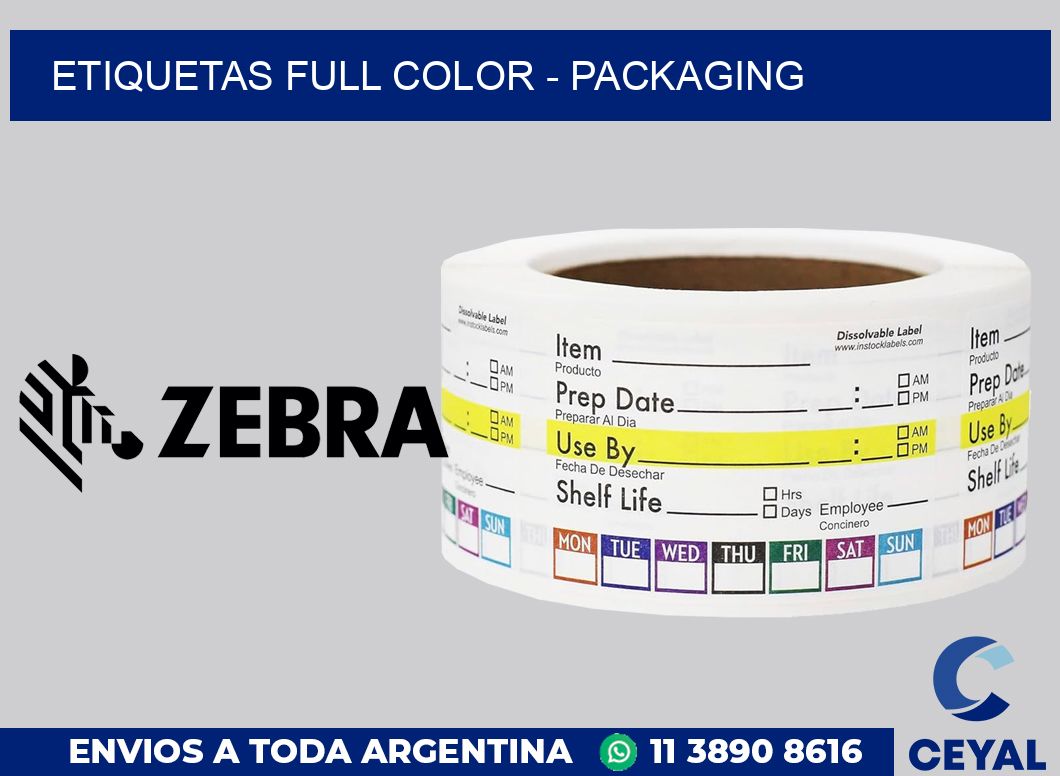 ETIQUETAS FULL COLOR - PACKAGING