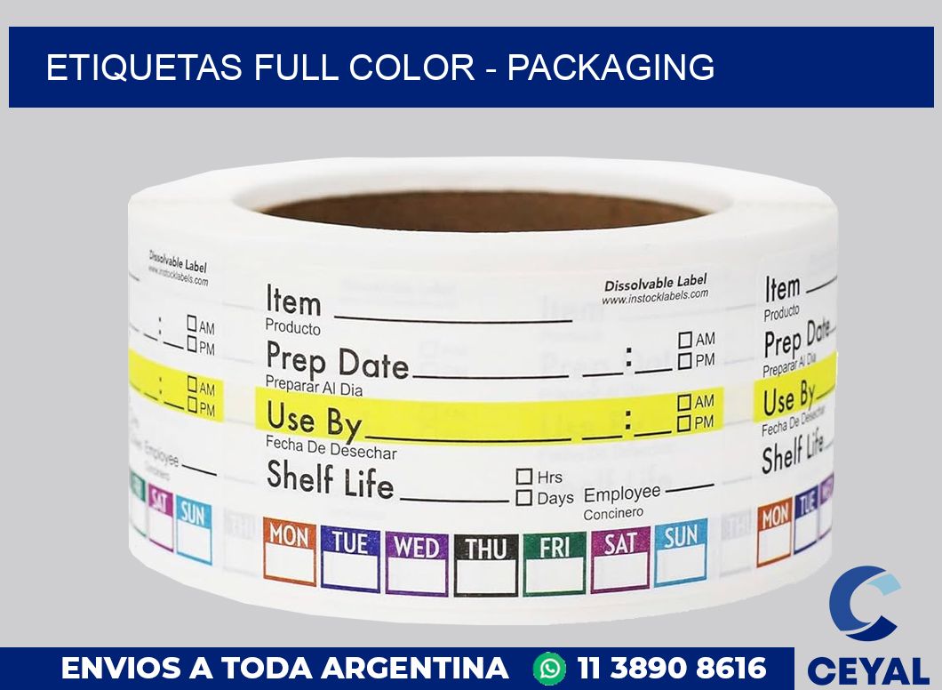 ETIQUETAS FULL COLOR - PACKAGING