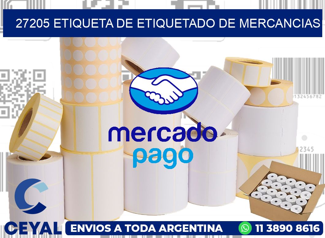 27205 Etiqueta de etiquetado de mercancias