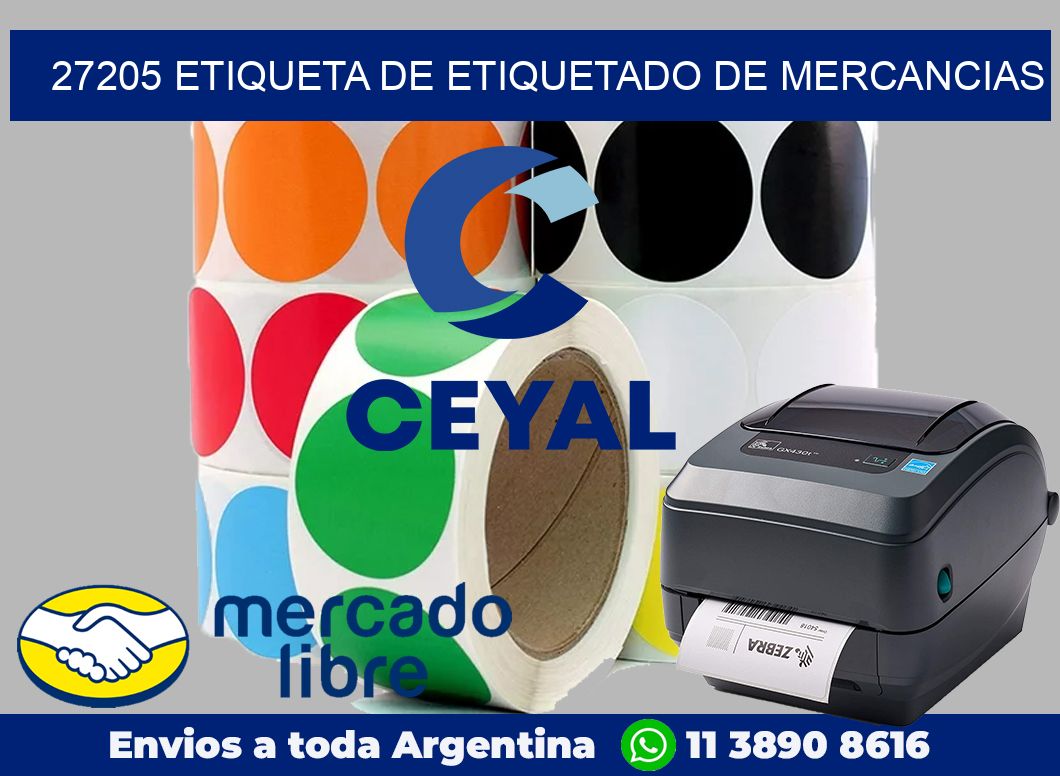 27205 Etiqueta de etiquetado de mercancias