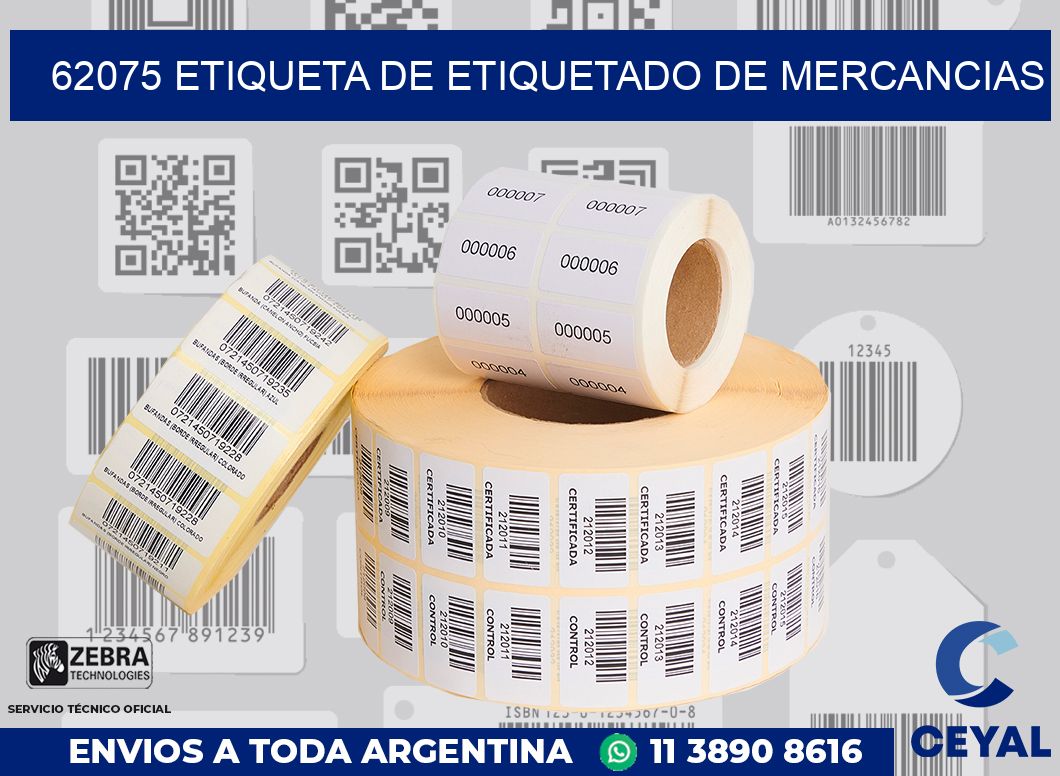 62075 Etiqueta de etiquetado de mercancias | Etiquetas para Fabricas