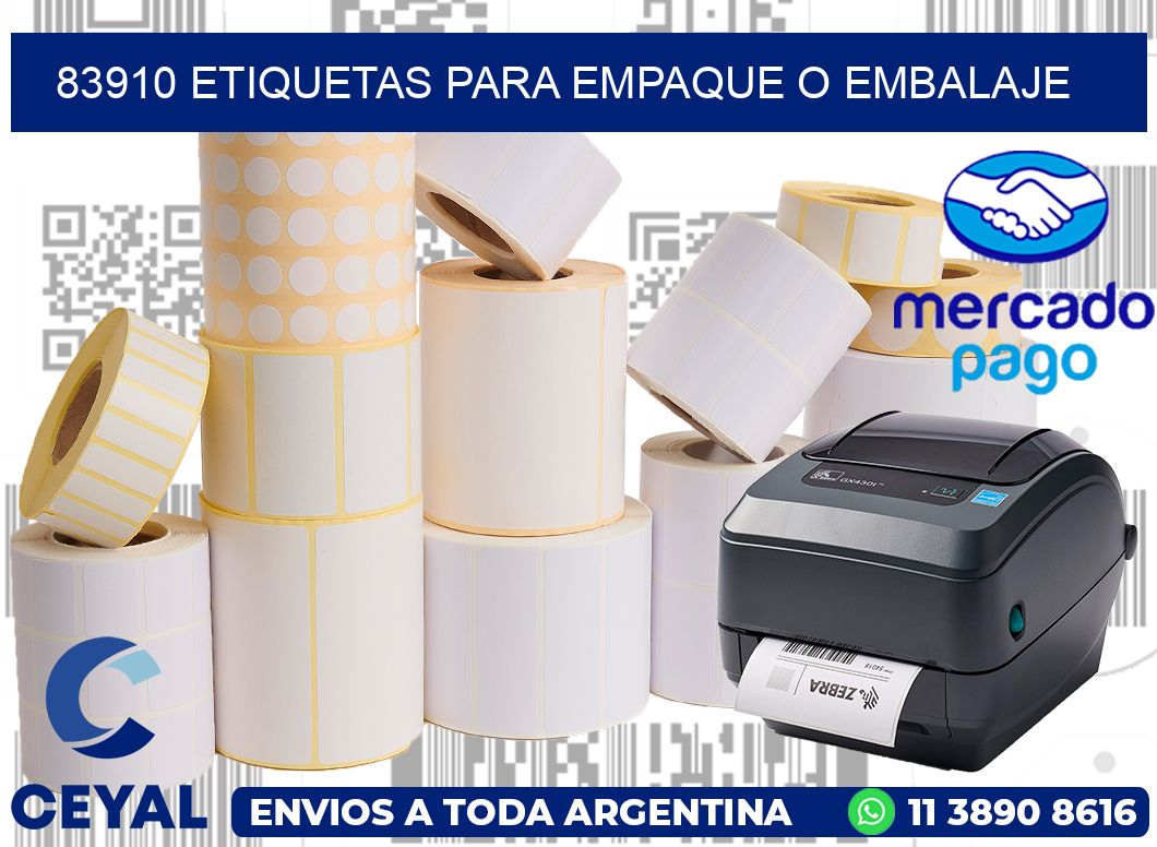 83910 Etiquetas para empaque o embalaje