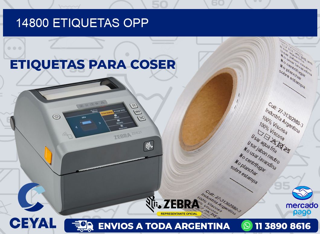 14800 ETIQUETAS OPP | Etiquetas para Fabricas