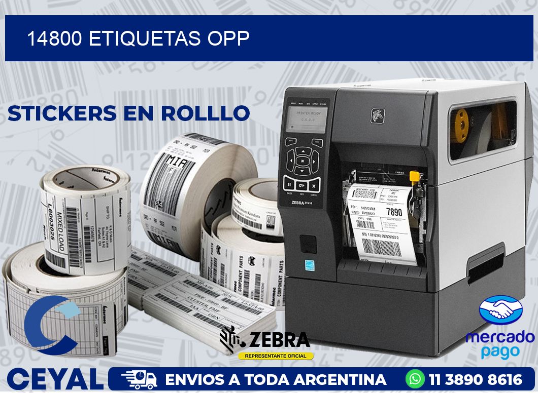 14800 ETIQUETAS OPP | Etiquetas para Fabricas