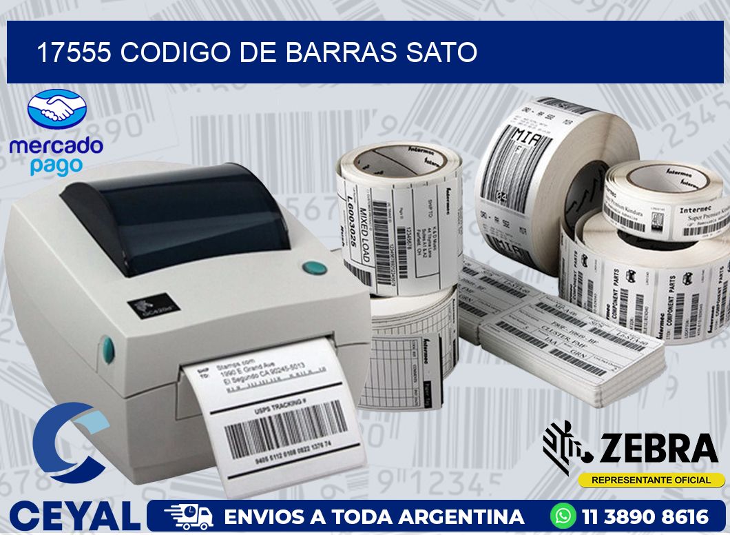 17555 CODIGO DE BARRAS SATO | Etiquetas para Fabricas