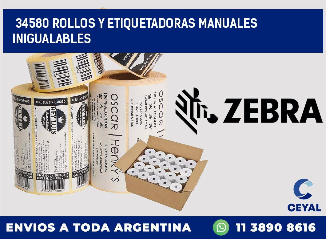 34580 ROLLOS Y ETIQUETADORAS MANUALES INIGUALABLES | Etiquetas para ...