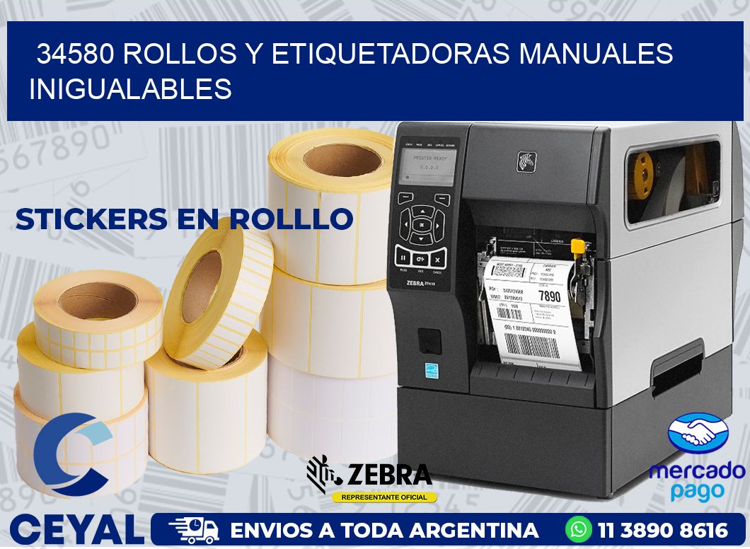 34580 ROLLOS Y ETIQUETADORAS MANUALES INIGUALABLES | Etiquetas para ...