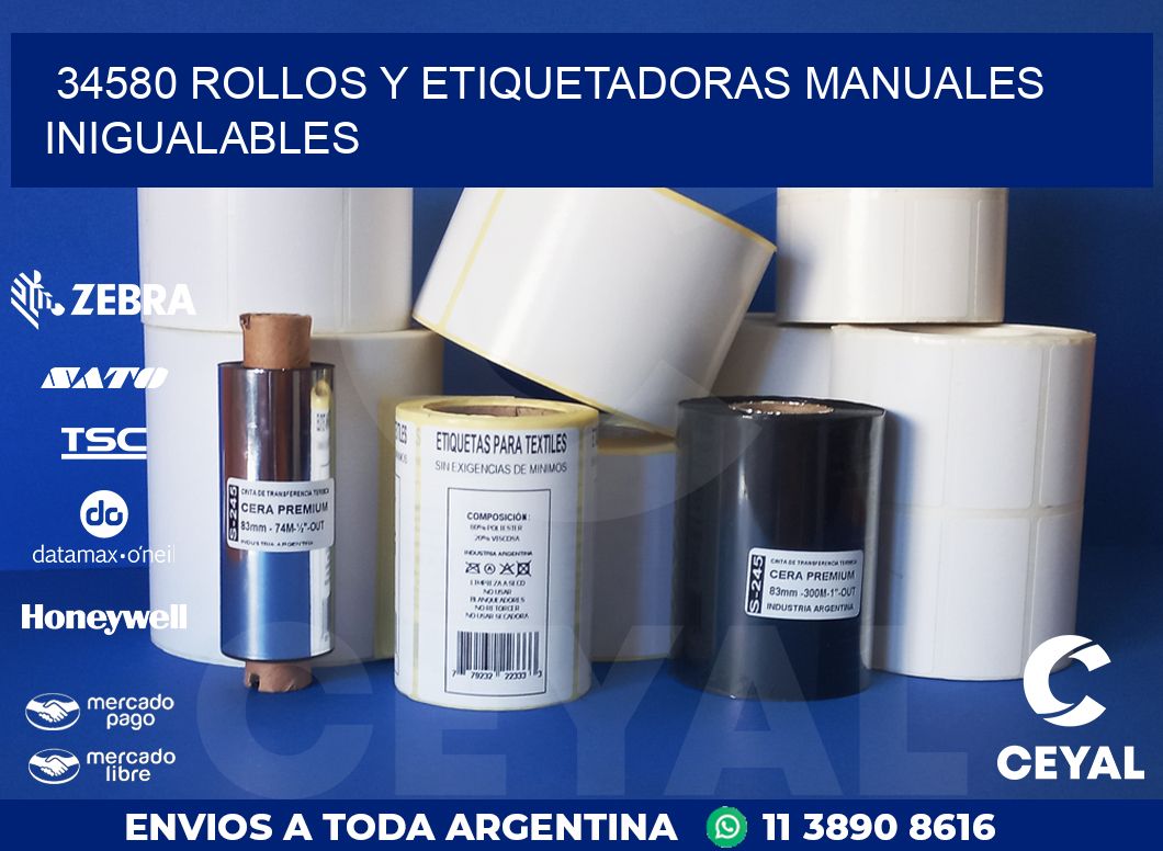 34580 ROLLOS Y ETIQUETADORAS MANUALES INIGUALABLES | Etiquetas para ...