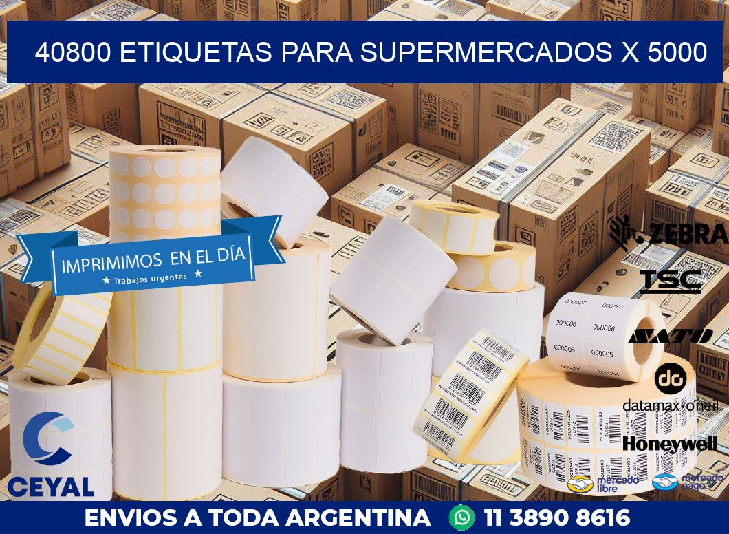 40800 ETIQUETAS PARA SUPERMERCADOS X 5000 | Etiquetas para Fabricas