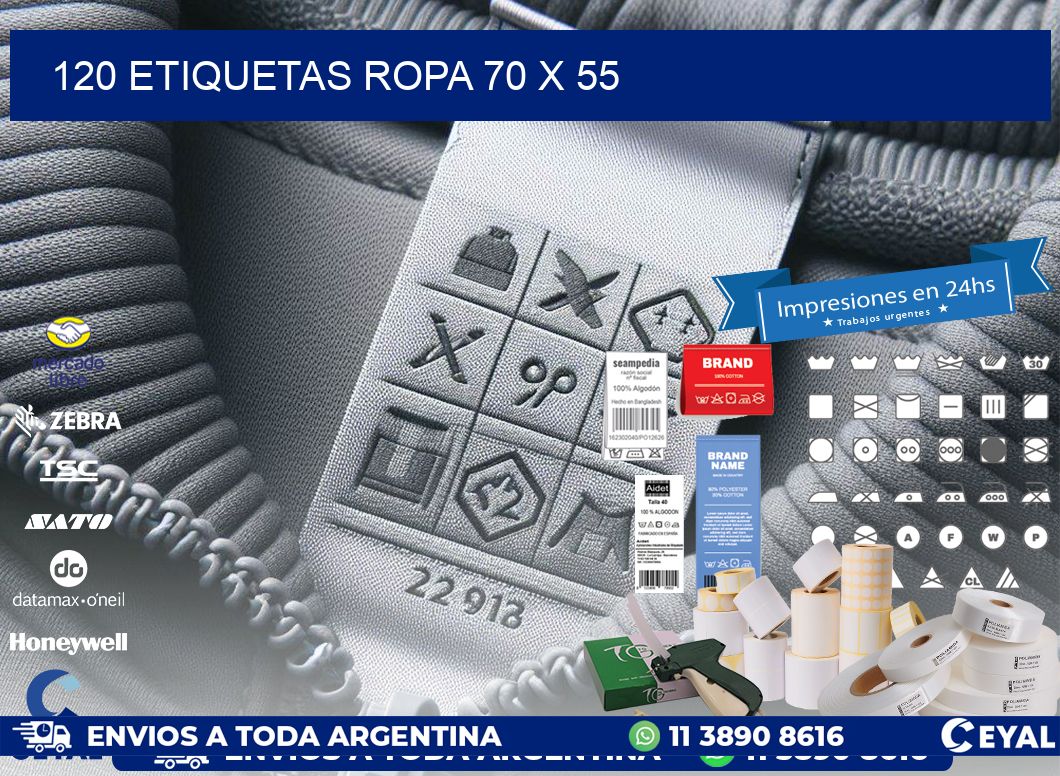 120 ETIQUETAS ROPA 70 x 55