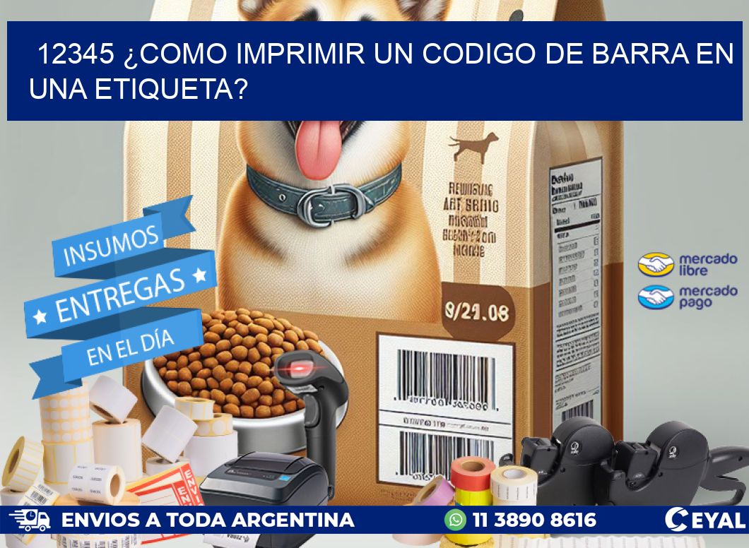 12345 ¿COMO IMPRIMIR UN CODIGO DE BARRA EN UNA ETIQUETA? | Etiquetas ...