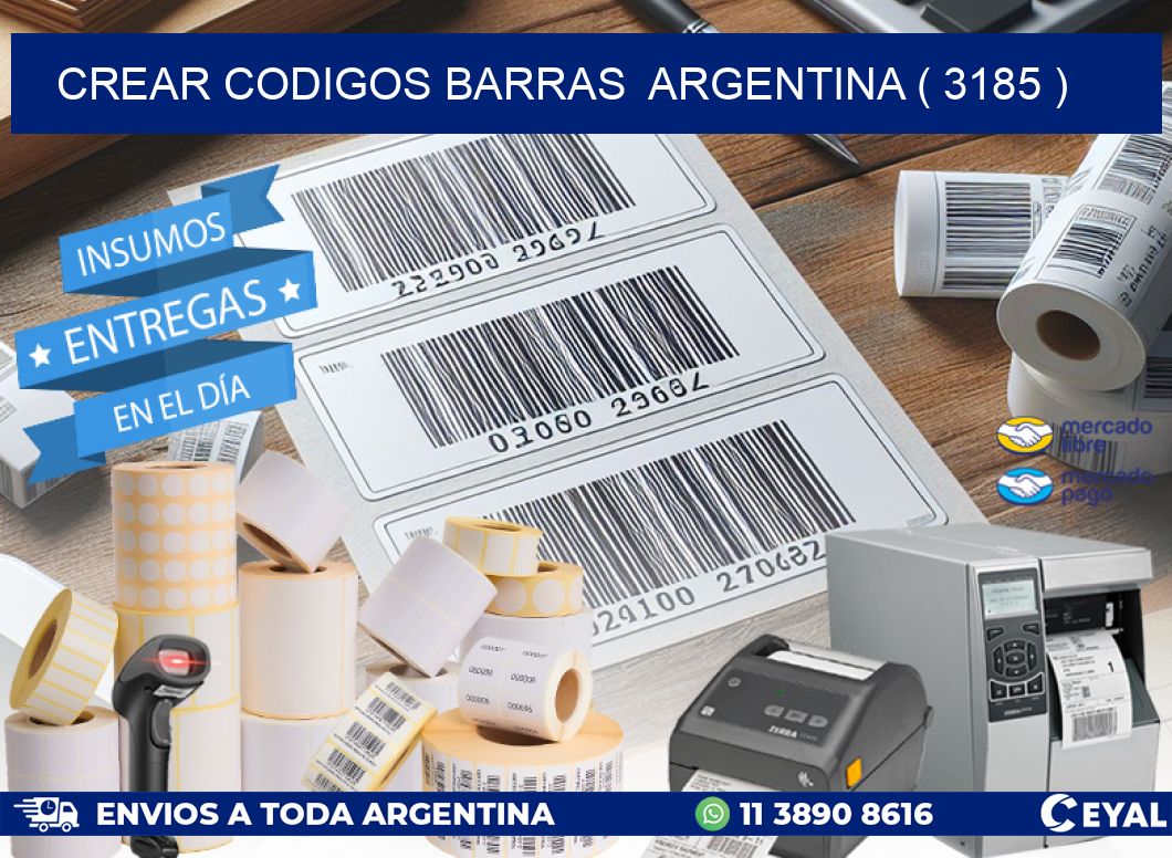 crear codigos barras argentina ( 3185 ) | Etiquetas para Fabricas