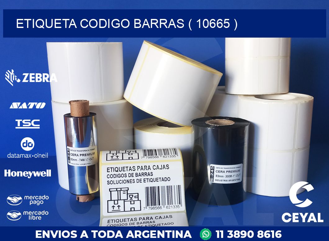 ETIQUETA CODIGO BARRAS ( 10665 )