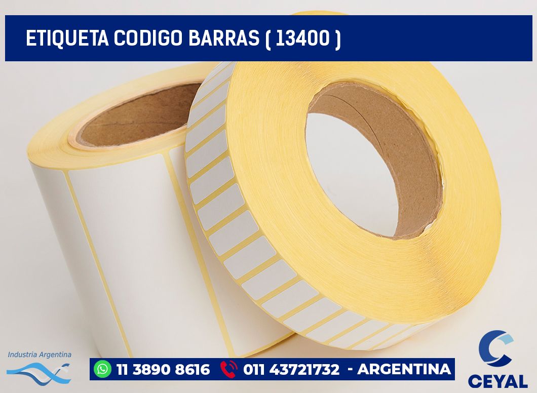 ETIQUETA CODIGO BARRAS ( 13400 )