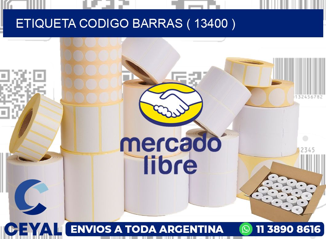 ETIQUETA CODIGO BARRAS ( 13400 )