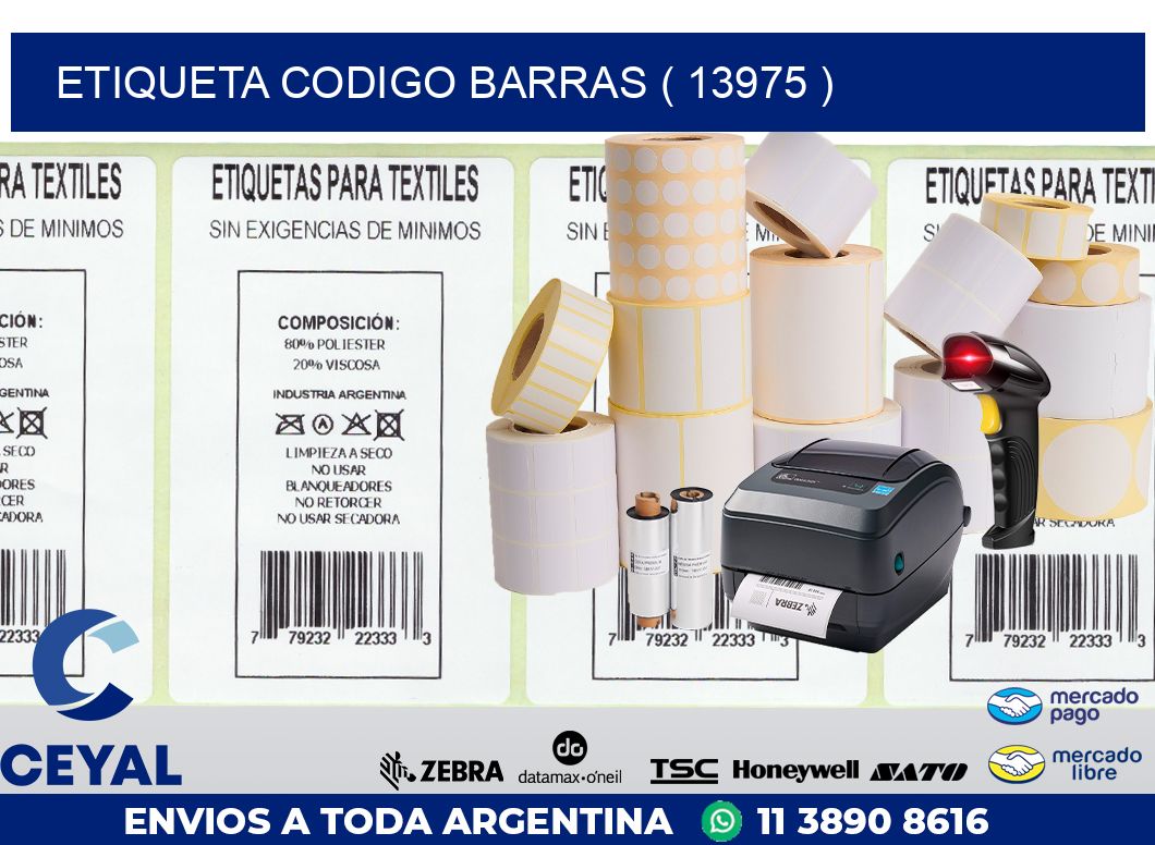 ETIQUETA CODIGO BARRAS ( 13975 )