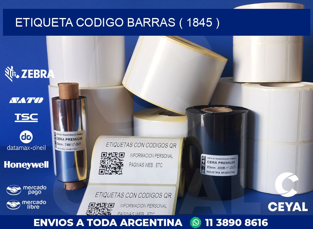 ETIQUETA CODIGO BARRAS ( 1845 )