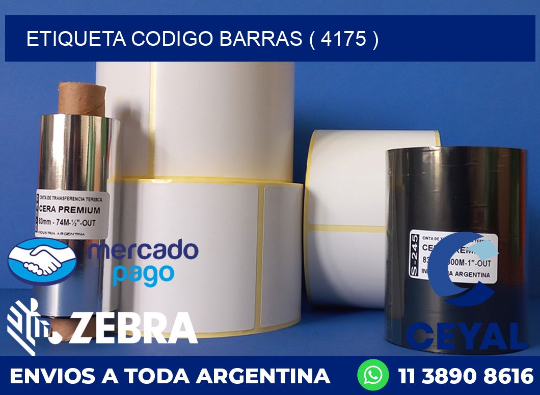 ETIQUETA CODIGO BARRAS ( 4175 )