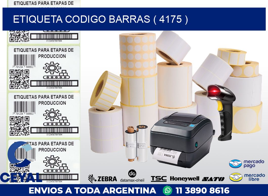 ETIQUETA CODIGO BARRAS ( 4175 )