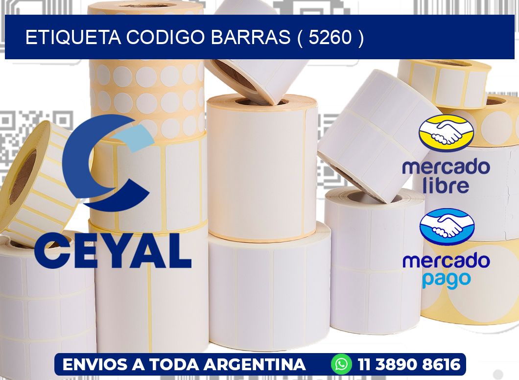 ETIQUETA CODIGO BARRAS ( 5260 )