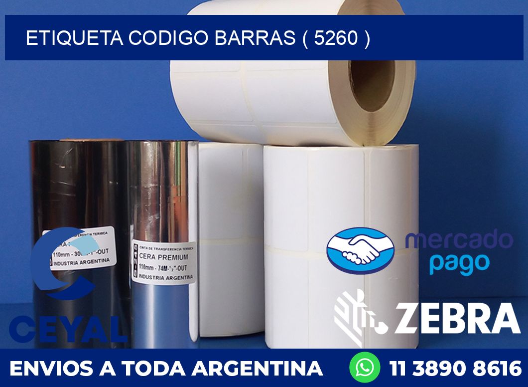 ETIQUETA CODIGO BARRAS ( 5260 )