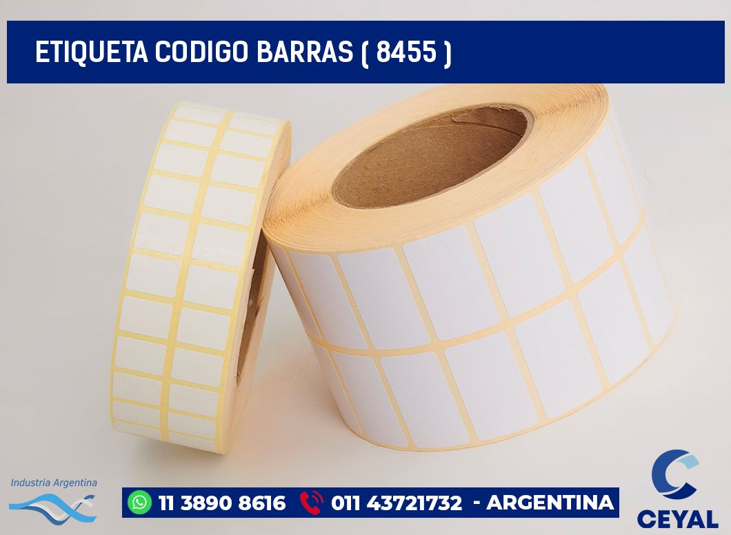 ETIQUETA CODIGO BARRAS ( 8455 )