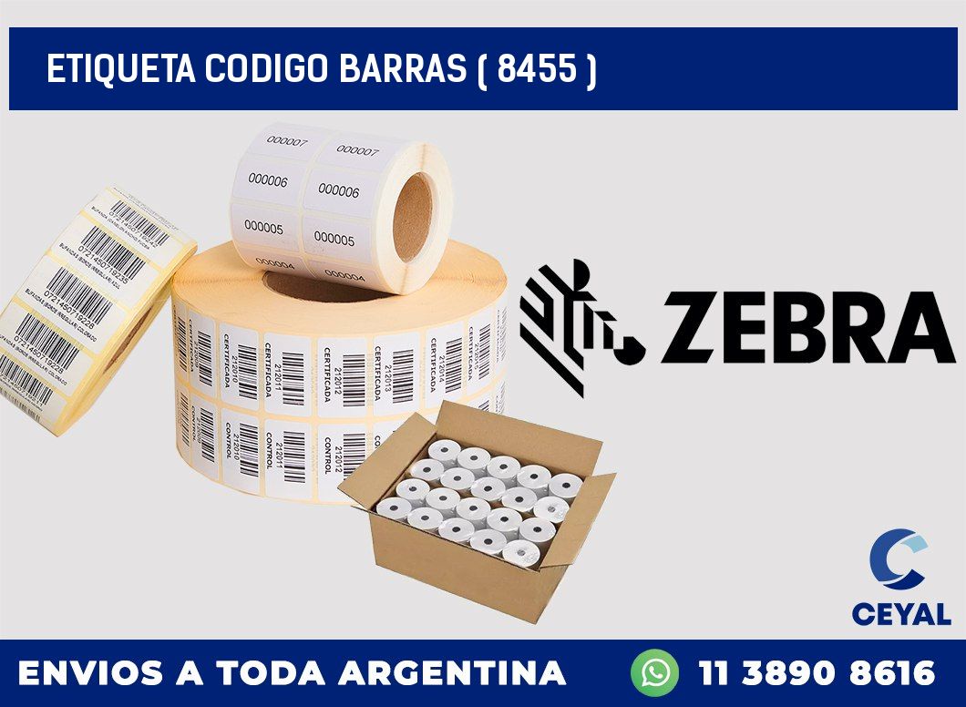 ETIQUETA CODIGO BARRAS ( 8455 )