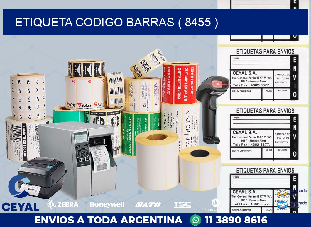 ETIQUETA CODIGO BARRAS ( 8455 )