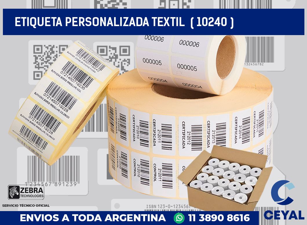 ETIQUETA PERSONALIZADA TEXTIL  ( 10240 )