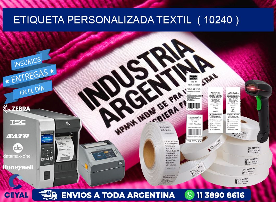 ETIQUETA PERSONALIZADA TEXTIL  ( 10240 )