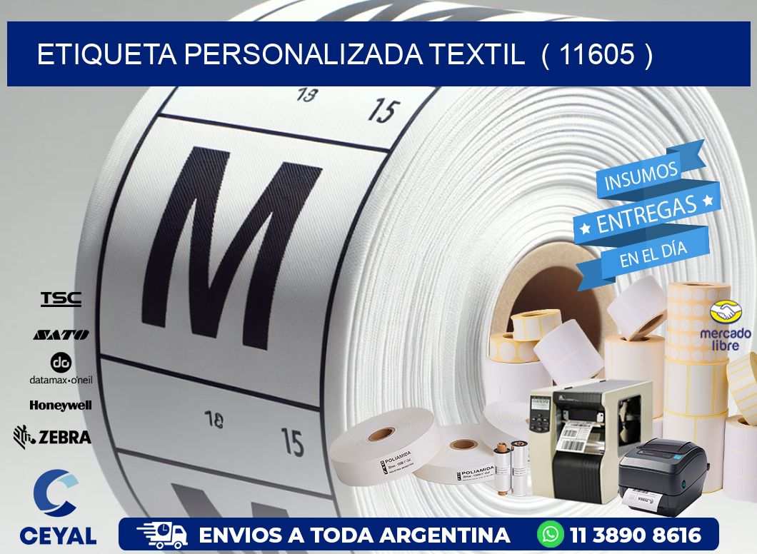 ETIQUETA PERSONALIZADA TEXTIL  ( 11605 )