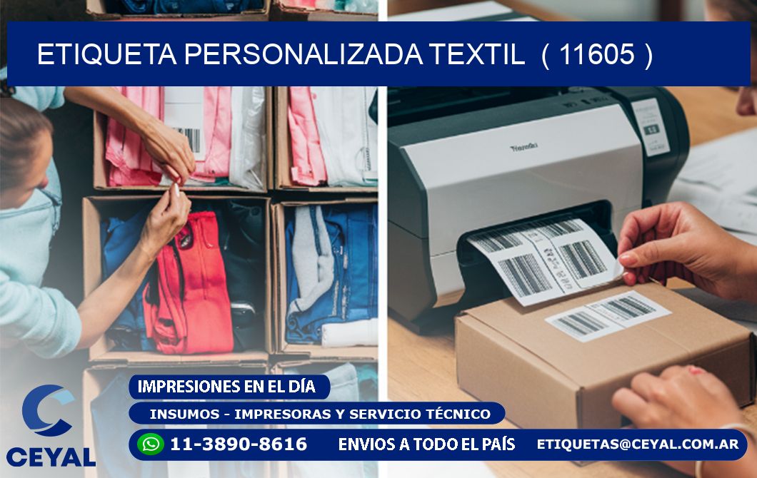 ETIQUETA PERSONALIZADA TEXTIL  ( 11605 )