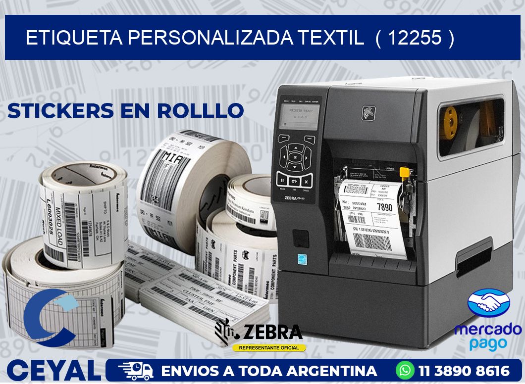 ETIQUETA PERSONALIZADA TEXTIL  ( 12255 )