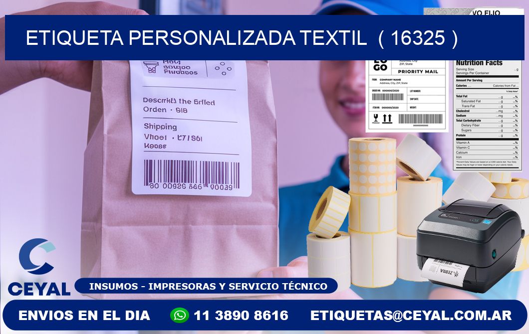 ETIQUETA PERSONALIZADA TEXTIL  ( 16325 )