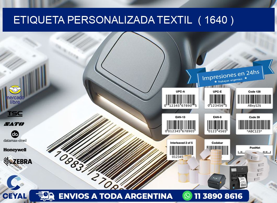 ETIQUETA PERSONALIZADA TEXTIL  ( 1640 )