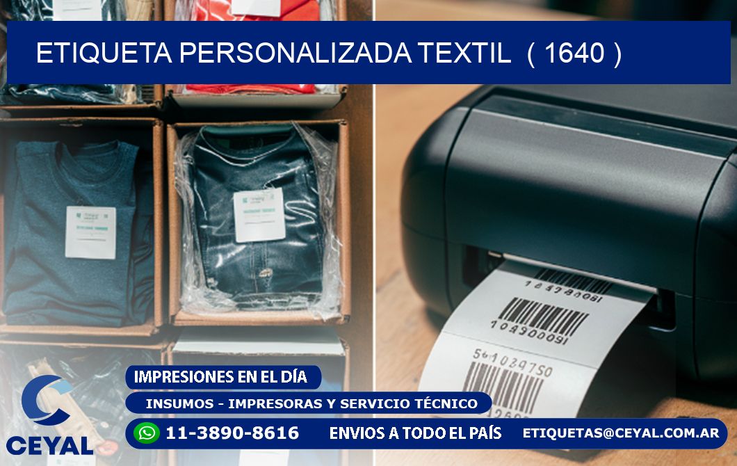 ETIQUETA PERSONALIZADA TEXTIL  ( 1640 )