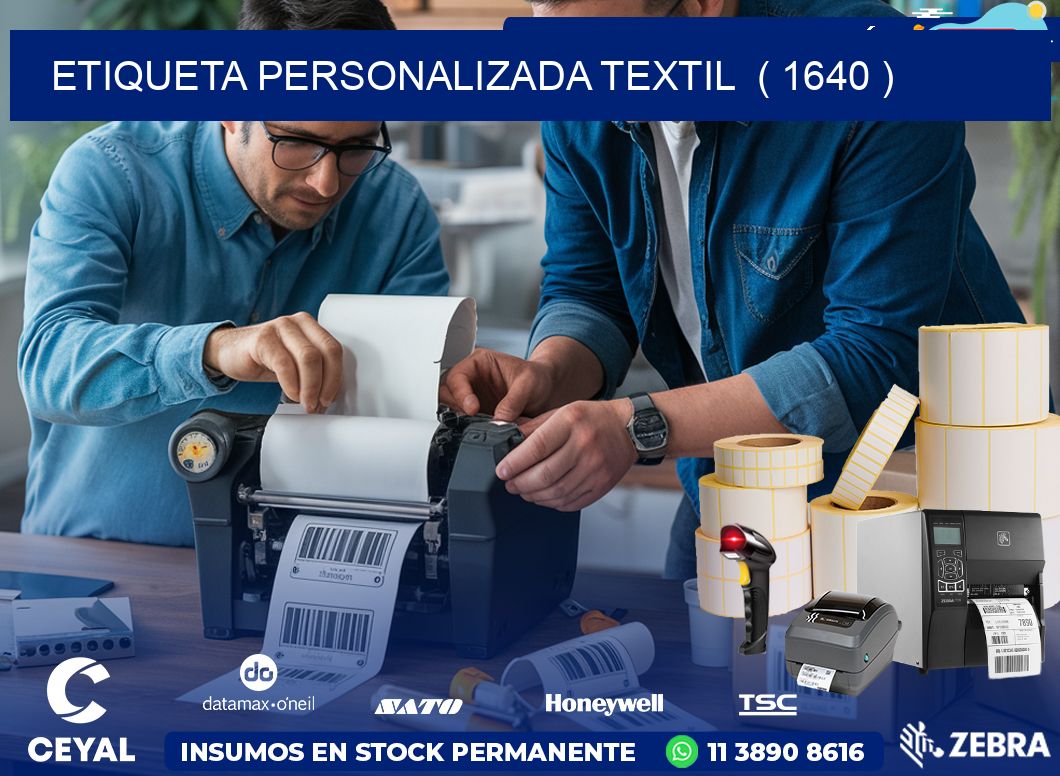 ETIQUETA PERSONALIZADA TEXTIL  ( 1640 )